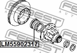 Febest LM-55902317 - Cuscinetto, Albero primario autozon.pro