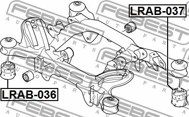 Febest LRAB-036 - Supporto, Corpo assiale autozon.pro