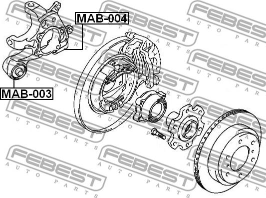 Febest MAB-004 - Supporto, Braccio oscillante autozon.pro