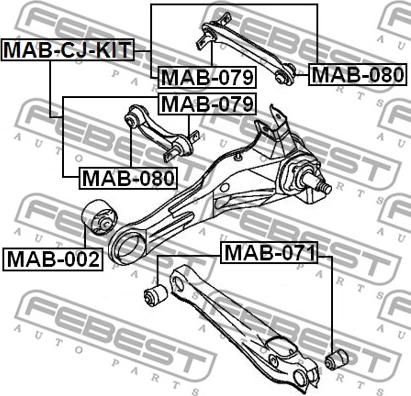 Febest MAB-079 - Supporto, Braccio oscillante autozon.pro