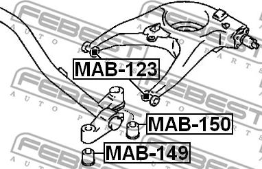 Febest MAB-149 - Supporto, Corpo assiale autozon.pro