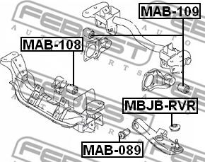 Febest MAB-108 - Supporto, Differenziale autozon.pro