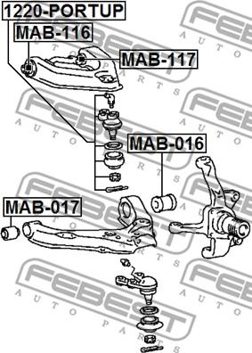 Febest MAB-117 - Supporto, Braccio oscillante autozon.pro