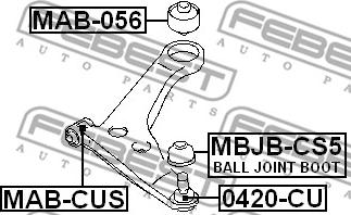 Febest MAB-CUS - Supporto, Braccio oscillante autozon.pro