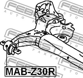 Febest MAB-Z30R - Supporto, Corpo assiale autozon.pro