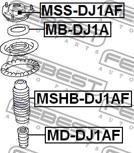 Febest MSHB-DJ1AF - Parapolvere, Ammortizzatore autozon.pro