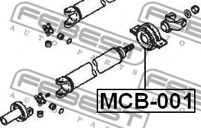 Febest MCB-001 - Supporto, Albero cardanico autozon.pro