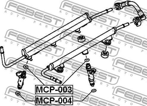 Febest MCP-003 - Anello tenuta, Iniettore autozon.pro