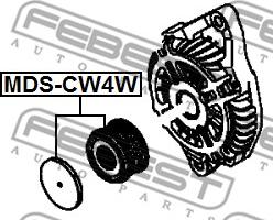 Febest MDS-CW4W - Puleggia cinghia, Alternatore autozon.pro