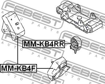 Febest MM-KB4RR - Sospensione, Motore autozon.pro