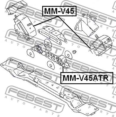 Febest MM-V45ATR - Sospensione, Motore autozon.pro