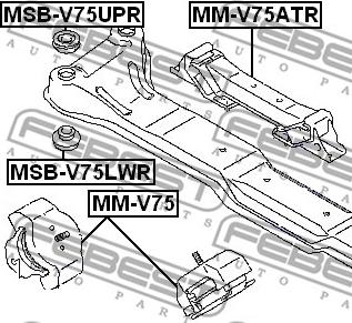 Febest MM-V75ATR - Sospensione, Motore autozon.pro