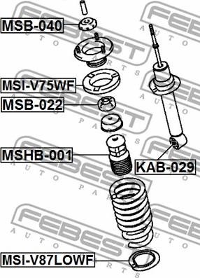 Febest MSI-V75WF - Piattello reggimolla autozon.pro