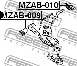 Febest MZAB-009 - Supporto, Braccio oscillante autozon.pro