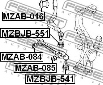 Febest MZAB-016 - Supporto, Braccio oscillante autozon.pro