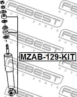 Febest MZAB-129-KIT - Kit montaggio, Ammortizzatore autozon.pro