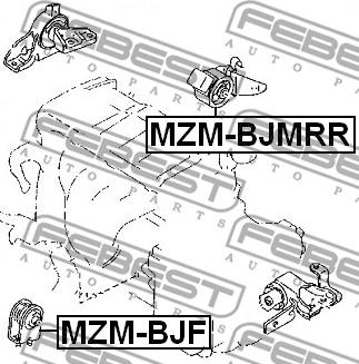 Febest MZM-BJMRR - Sospensione, Motore autozon.pro