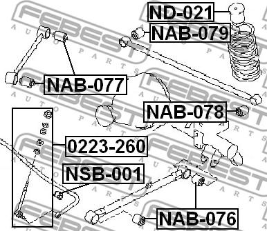 Febest NAB-077 - Supporto, Braccio oscillante autozon.pro