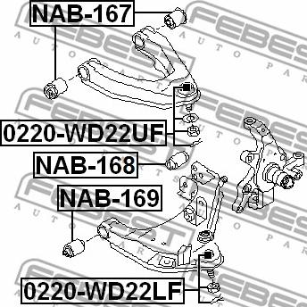 Febest NAB-167 - Supporto, Braccio oscillante autozon.pro