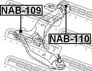 Febest NAB-110 - Supporto, Braccio oscillante autozon.pro