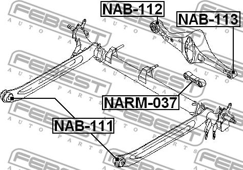 Febest NARM-037 - Braccio oscillante, Sospensione ruota autozon.pro