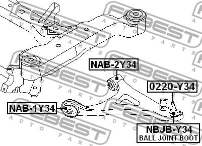 Febest NAB-1Y34 - Supporto, Braccio oscillante autozon.pro