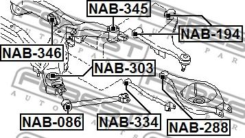 Febest NAB-345 - Supporto, Corpo assiale autozon.pro