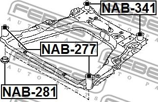 Febest NAB-341 - Supporto, Corpo assiale autozon.pro