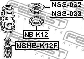 Febest NSS-033 - Supporto ammortizzatore a molla autozon.pro