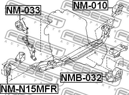 Febest NM-N15MFR - Sospensione, Motore autozon.pro