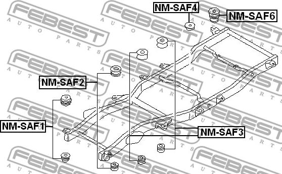 Febest NM-SAF4 - Supporto, Corpo assiale autozon.pro