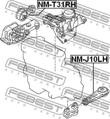 Febest NM-T31RH - Sospensione, Motore autozon.pro