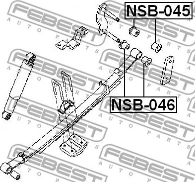 Febest NSB-045 - Bronzina cuscinetto, Molla a balestra autozon.pro