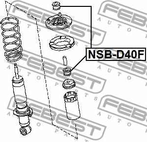 Febest NSB-D40F - Distanziale a tubo, Ammortizzatore autozon.pro