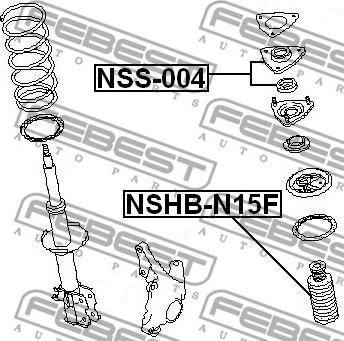 Febest NSS-004 - Supporto ammortizzatore a molla autozon.pro