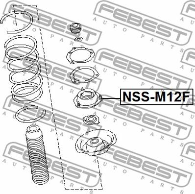 Febest NSS-M12F - Supporto ammortizzatore a molla autozon.pro