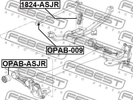 Febest OPAB-009 - Supporto, Braccio oscillante autozon.pro