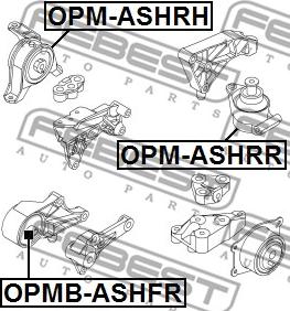 Febest OPM-ASHRH - Sospensione, Motore autozon.pro