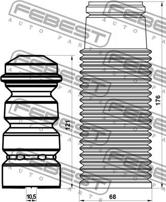 Febest OPSHB-CORDR-KIT - Kit parapolvere, Ammortizzatore autozon.pro