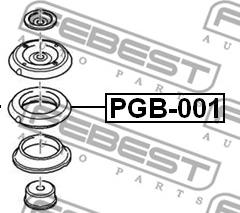 Febest PGB-001 - Cuscinetto volvente, Supporto ammortizz. a molla autozon.pro