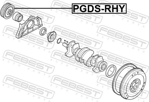 Febest PGDS-RHV - Puleggia cinghia, Albero a gomiti autozon.pro