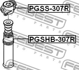 Febest PGSS-307R - Supporto ammortizzatore a molla autozon.pro