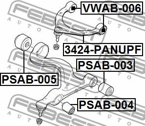 Febest PSAB-005 - Supporto, Braccio oscillante autozon.pro