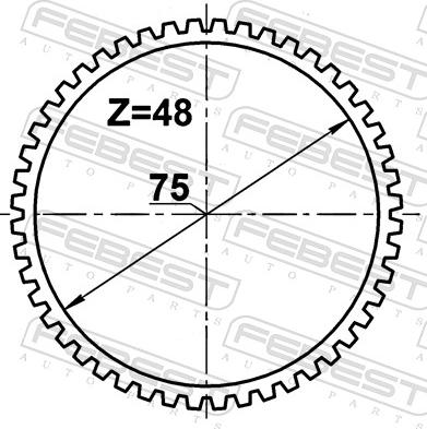 Febest RABS-DUSTA48 - Anello sensore, ABS autozon.pro