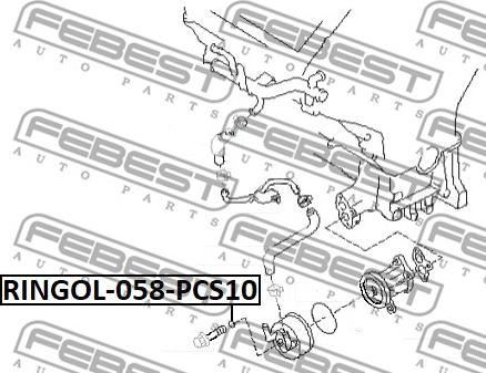 Febest RINGOL-058-PCS10 - Guarnizione, Radiatore olio autozon.pro
