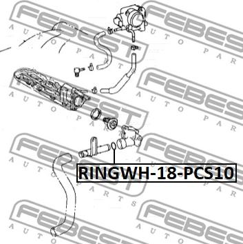 Febest RINGWH-018-PCS10 - Guarnizione, Flangia refrigerante autozon.pro