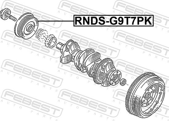 Febest RNDS-G9T7PK - Puleggia cinghia, Albero a gomiti autozon.pro