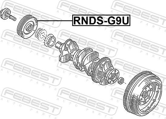 Febest RNDS-G9U - Puleggia cinghia, Albero a gomiti autozon.pro