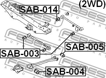 Febest SAB-004 - Supporto, Braccio oscillante autozon.pro