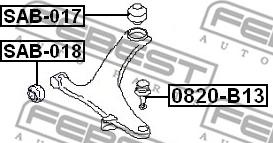 Febest SAB-018 - Supporto, Braccio oscillante autozon.pro